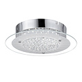Fantasia Karal runde Deckenleuchte aus Stahl und Glas, 18W LED, 1500 Lumen, 3000K warmweiss