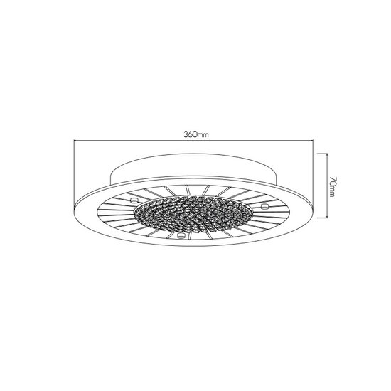 Fantasia Karal runde Deckenleuchte aus Stahl und Glas, 18W LED, 1500 Lumen, 3000K warmweiss