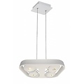 Fantasia Galaxy lampara colgante de diseno blanca de aluminio, 4x10W LED COB, 3000K