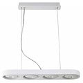 Fantasia Galaxy lampara colgante de diseno alargada blanca de aluminio, 4x10W LED COB