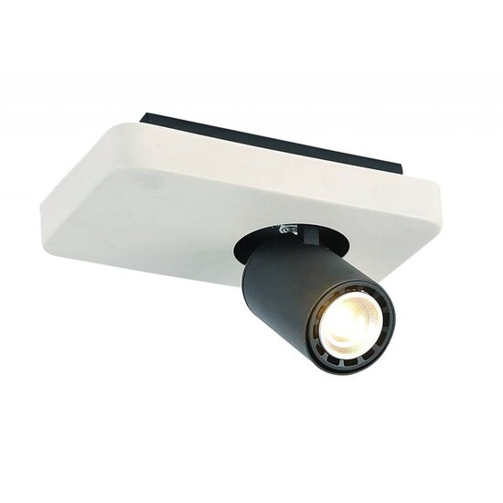 Fantasia Fantasia Nysit plafón negro-blanco, foco GU10 orientable 4,5W, regulable, 2800K, 350 lúmenes