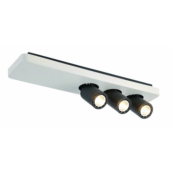 Fantasia Fantasia Nysit lámpara de techo, 3x GU10 4,5W LED regulable, orientable, 500x120x120mm, negro-blanco-negro