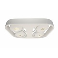 Fantasia Galaxy plafondlamp wit, richtbare LED design, 4x10W COB, 3000K dimbaar, 442x372x120mm