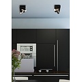 Fantasia Fantasia Nysit Deckenleuchte ausrichtbar schwarz-weiß-schwarz, 2x GU10 LED 4,5W dimmbar, 350mm