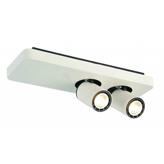 Fantasia Fantasia Nysit Deckenleuchte ausrichtbar schwarz-weiß-schwarz, 2x GU10 LED 4,5W dimmbar, 350mm