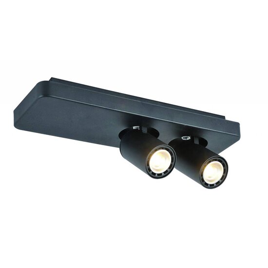 Fantasia Fantasia Nysit plafondlamp richtbaar zwart-wit-zwart, 2x GU10 LED 4,5W dimbaar, 350mm breed