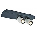 Fantasia Fantasia Nysit Deckenleuchte ausrichtbar schwarz-weiß-schwarz, 2x GU10 LED 4,5W dimmbar, 350mm