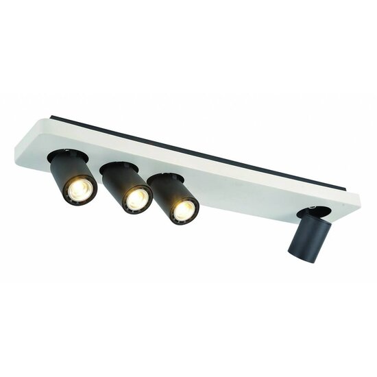 Fantasia Fantasia Nysit 4-flammige Deckenleuchte ausrichtbar schwarz-weiß-schwarz, 4x GU10 LED 4,5W dimmbar, 650mm