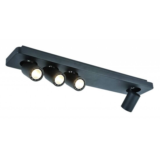 Fantasia Fantasia Nysit lámpara de techo 4 luces orientable negro-blanco-negro, 4x GU10 LED 4,5W regulable, 650mm