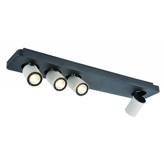 Fantasia Fantasia Nysit plafonnier 4 lumières orientable noir-blanc-noir, 4x GU10 LED 4,5W dimmable, 650mm