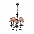 Fantasia Fantasia Nerola lampe suspendue rétro noir-gris, 5x E14 (non incl.), 603mm large, 504mm haut