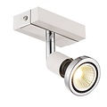 Fantasia Robus schwenkbarer Deckenspot schwarz-chrom, Metall, GU10 LED 3000K, 367 Lumen, IP20, 100x51x77mm