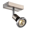 Fantasia Robus spot plafonnier orientable noir-chrome, métal, GU10 LED 3000K, 367 lumens, IP20, 100x51x77mm