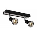 Fantasia Robus Deckenleuchte ausrichtbar schwarz-chrom, 2x GU10 LED 5W, 3000K, 250mm lang