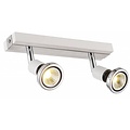 Fantasia Robus lámpara de techo orientable negro-cromo, 2x GU10 LED 5W, 3000K, 250mm largo