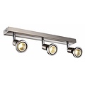 Fantasia Robus lámpara de techo orientable negro-cromo, 3x GU10 LED 5W, 3000K, 400mm largo