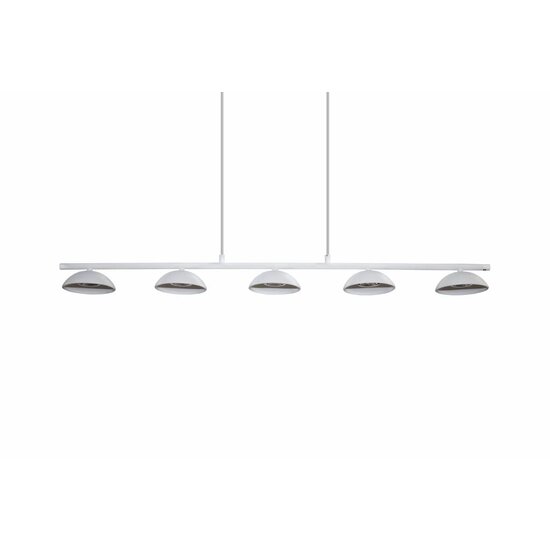 Fantasia Fantasia Zumo hanging lamp white, long and dimmable, 5x LED COB 5W, 3000K, 500 lumen, 1020mm