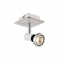 Fantasia Xzitbit plafonnier noir-chrome, orientable, GU10 LED 5W, 3000K, 367 lumens, Ø100 x H105mm
