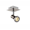Fantasia Xzitbit plafonnier noir-chrome, orientable, GU10 LED 5W, 3000K, 367 lumens, Ø100 x H105mm