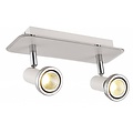 Fantasia Xzibit plafonnier orientable noir-chrome, 2x GU10 LED 5W, 3000K, 250mm de long