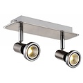 Fantasia Xzibit Deckenleuchte ausrichtbar schwarz-chrom, 2x GU10 LED 5W, 3000K, 250mm lang