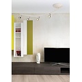 Fantasia Xzibit plafonnier arqué noir-chrome, 4x GU10 LED 5W, 3000K blanc chaud, IP20