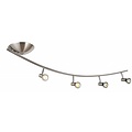 Fantasia Xzibit plafonnier arqué noir-chrome, 4x GU10 LED 5W, 3000K blanc chaud, IP20