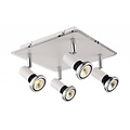 Fantasia Xzibit ceiling lamp square black-chrome, 4xGU10 LED 5W included, 250x250mm, adjustable, IP20