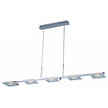 Fantasia Fantasia Carax suspension verre/cristal LED chrome dimmable, 5x4W, 350 lumens, 3000K, 1210mm