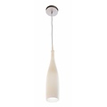 Fantasia Kirina hanglamp, glazen kap flesvorm wit, E27 fitting (lamp niet inbegrepen), 120 cm hoog, Ø 8 cm