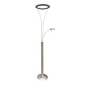 Fantasia Ceres Stehlampe mit Leselampe in weiß-chrom, dimmbare LED 30W + 6W, 3050 + 600 Lumen, 3000K warmweiß