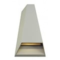 Fantasia Axo aplique de exterior en plata, aluminio y vidrio, IP54 resistente al agua, LED 2x3W, 2x160 lúmenes, 3000K blanco cálido