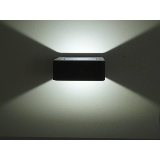Fantasia outdoor wall light LED 5W graphite IP54 - 120x145x45mm, 400 lumens, 3000K warm white