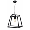 Suspension Fantasia Kago noire ou rouille, douille E27, 300mm de haut, acier, style rustique, ampoule non incluse