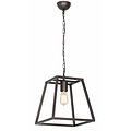 Suspension Fantasia Kago noire ou rouille, douille E27, 300mm de haut, acier, style rustique, ampoule non incluse
