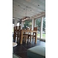 Fantasia Kago Hängelampe mit 4 E27-Fassungen, Stahl in Altkupfer, Ruggine und Schwarz, 100 x 25 cm, verstellbare Kabel