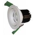 Fantasia Tetiz recessed spotlight, black aluminium, 105 mm diameter, for GU10 or separate LED module
