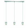 Fantasia Nina pendant light 640mm wide in brushed steel, 3x E27 fitting, shade sold separately
