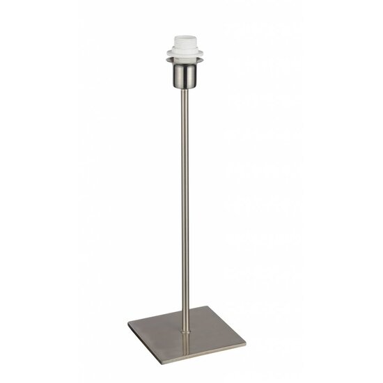 Fantasia Nina lampe de table 365mm de haut en acier brosse, douille E14, abat-jour a part