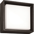 Fantasia Libra square LED outdoor ceiling lamp 145x145mm, 10W, 3000K, IP54, black