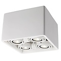 Fantasia Zivabox Deckenleuchte aus weißem Gips, quadratisches Design, für 4x GU10 (Lampen exkl.), 205x205x135mm, IP20
