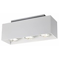 Fantasia Kubo plafonnier rectangulaire blanc, 270x90mm, 3x GU10 LED 5W inclus (2700K, dimmable, IP20)