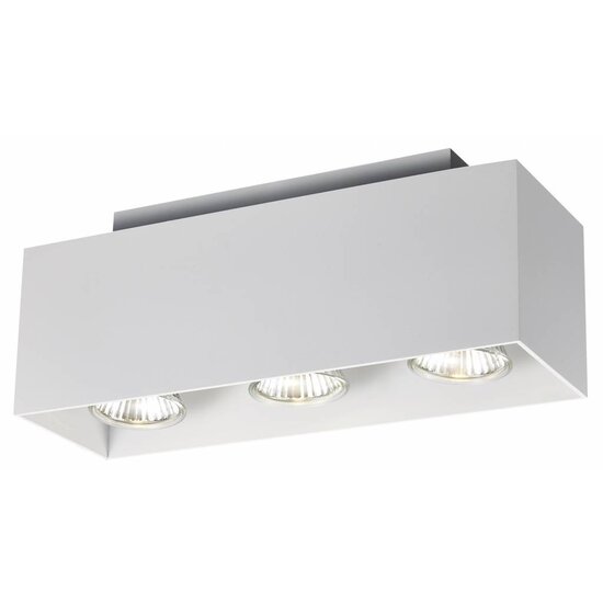 Fantasia Kubo plafonnier rectangulaire blanc, 270x90mm, 3x GU10 LED 5W inclus (2700K, dimmable, IP20)