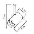 Fantasia Lithium railspot voor 3-fase railsysteem, 12W LED, 720 lumen, 2700K warm wit, dimbaar, 36°, zwart