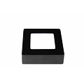 Fantasia FLUKE aplique cuadrado negro, LED integrado 6W, 480 lúmenes, 3000K blanco cálido, regulable, 120x120mm