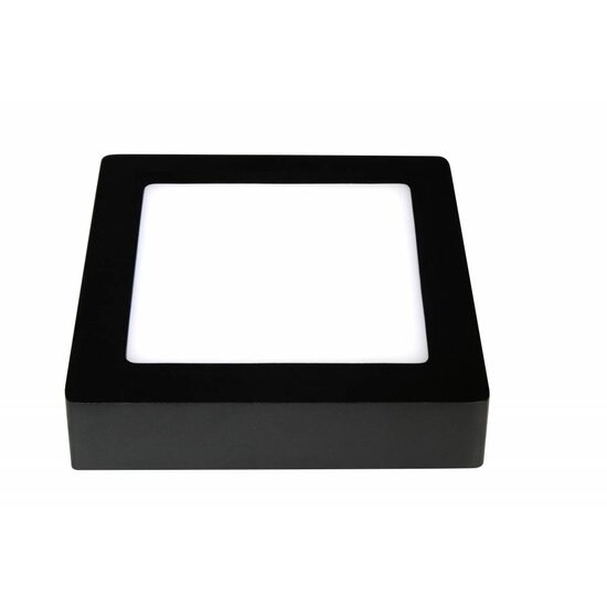 Fantasia Fluke aplique cuadrado, negro, 175x175mm, LED 12W, regulable, 3000K blanco cálido