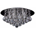 Fantasia Kristo ceiling lamp, crystal glass, chrome, diameter 450mm, 6x G9 LED, dimmable, 2700K warm white