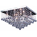Fantasia Kristo Deckenleuchte Kristall Chrom, LED G9x8, 600x600mm, dimmbar, 2700K warmweißes Licht