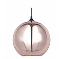 Fantasia Rogodo Pendelleuchte, Kugelschirm aus Rauchglas Ø30cm, mattschwarze Aufhängung, Fassung E27, Leuchtmittel nicht enthalten