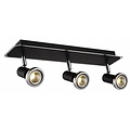 Fantasia Xzibit plafondlamp wit-chroom, 3x GU10 LED 5W inbegrepen, 3000K warm wit licht, richtbaar